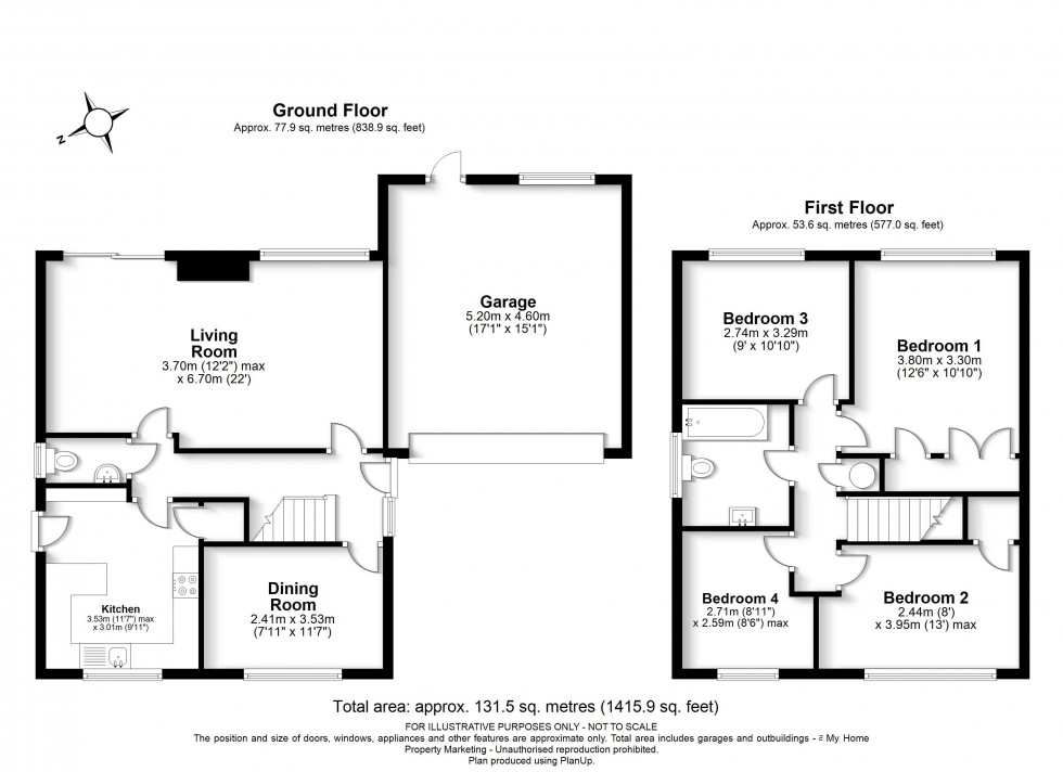 Floorplan for Hyde Heath, Amersham, HP6