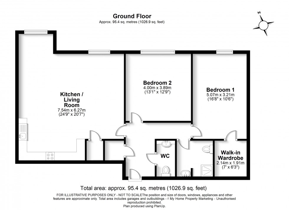 Floorplan for Amersham, Bucks, HP7