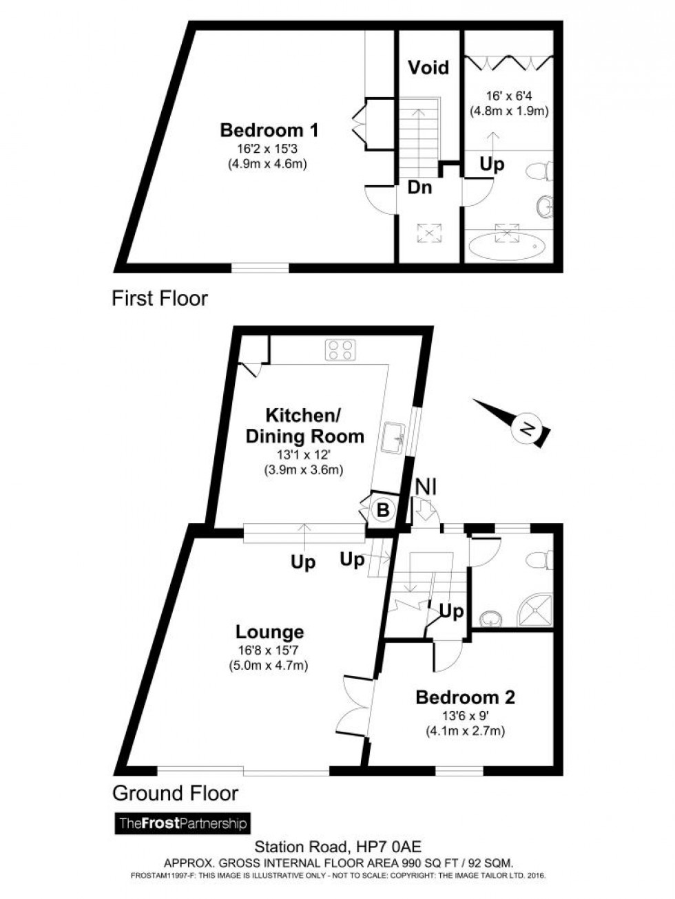 Floorplan for Amersham, Buckinghamshire, HP7