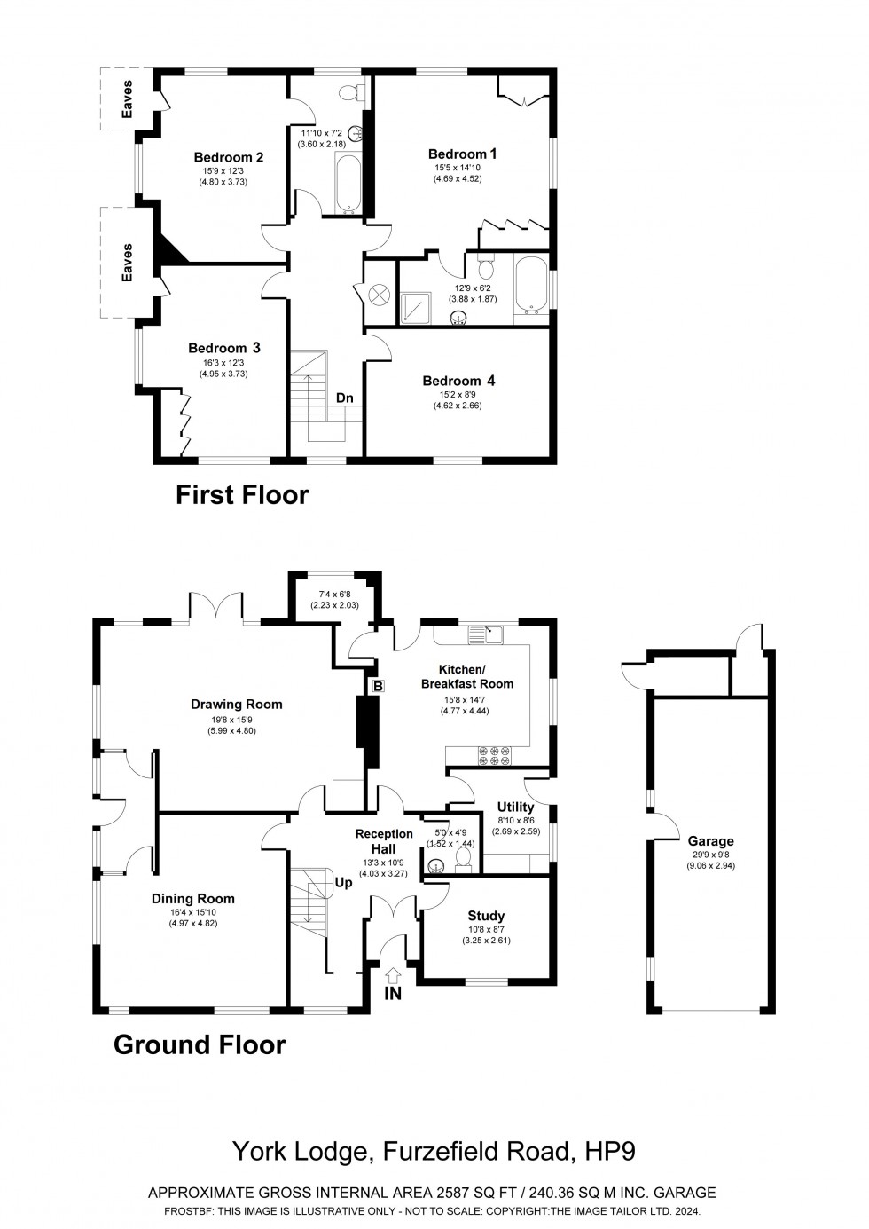 Floorplan for Beaconsfield, Buckinghamshire, HP9