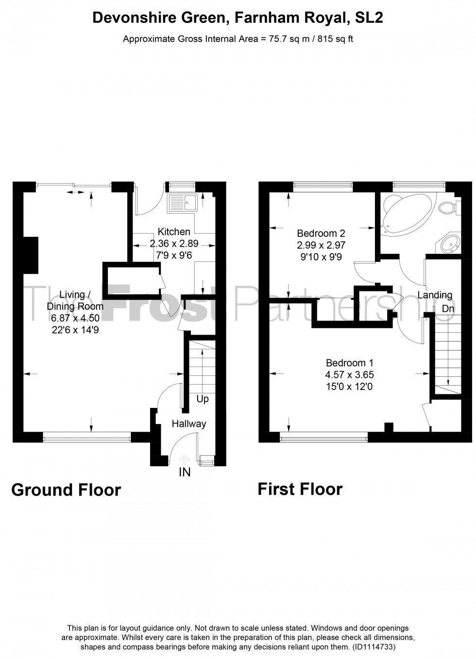 Floorplan for Farnham Royal, Farnham Royal, SL2