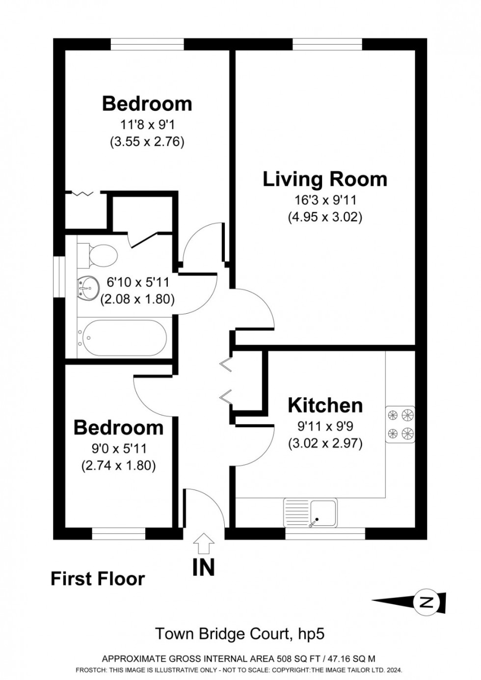 Floorplan for Chesham, Buckinghamshire, HP5