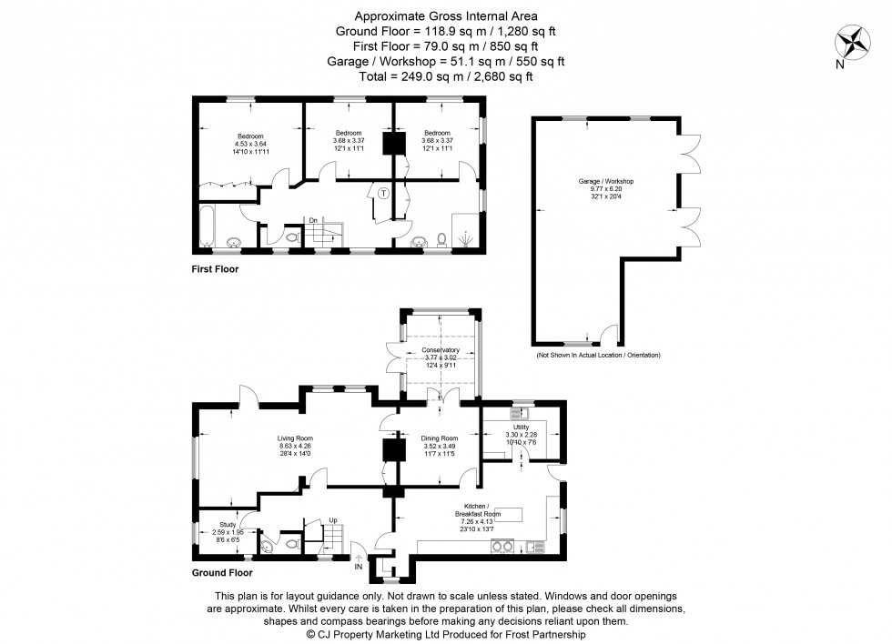 Floorplan for Chalfont St Peter, Buckinghamshire, SL9