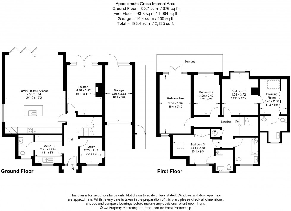 Floorplan for Chalfont St. Peter, Gerrards Cross, SL9