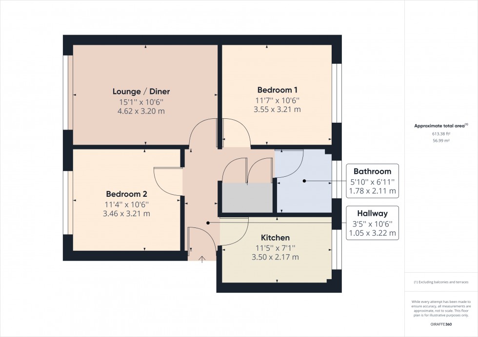 Floorplan for Feltham, Middlesex, TW14