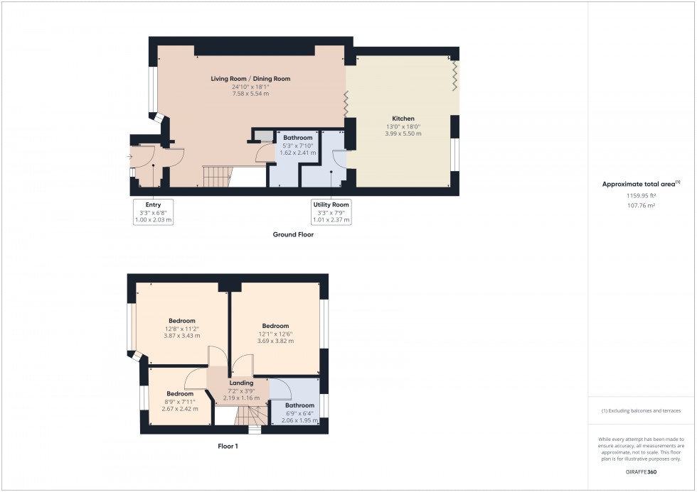 Floorplan for Feltham, , TW14