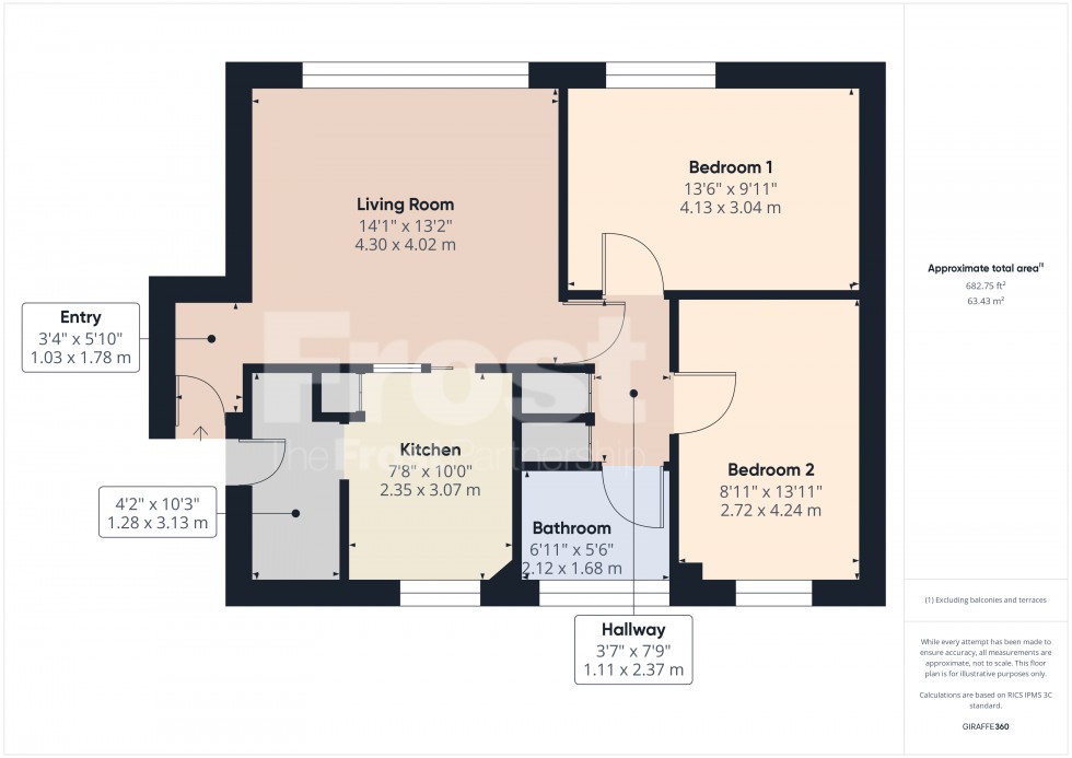 Floorplan for Feltham, , TW13