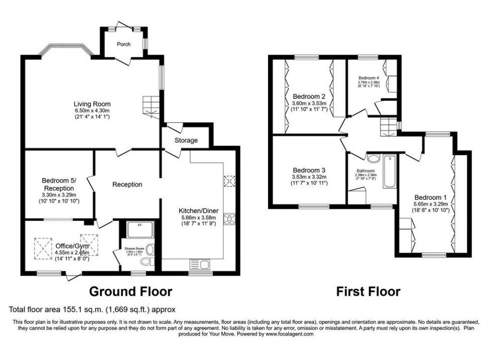 Floorplan for Feltham, , TW13