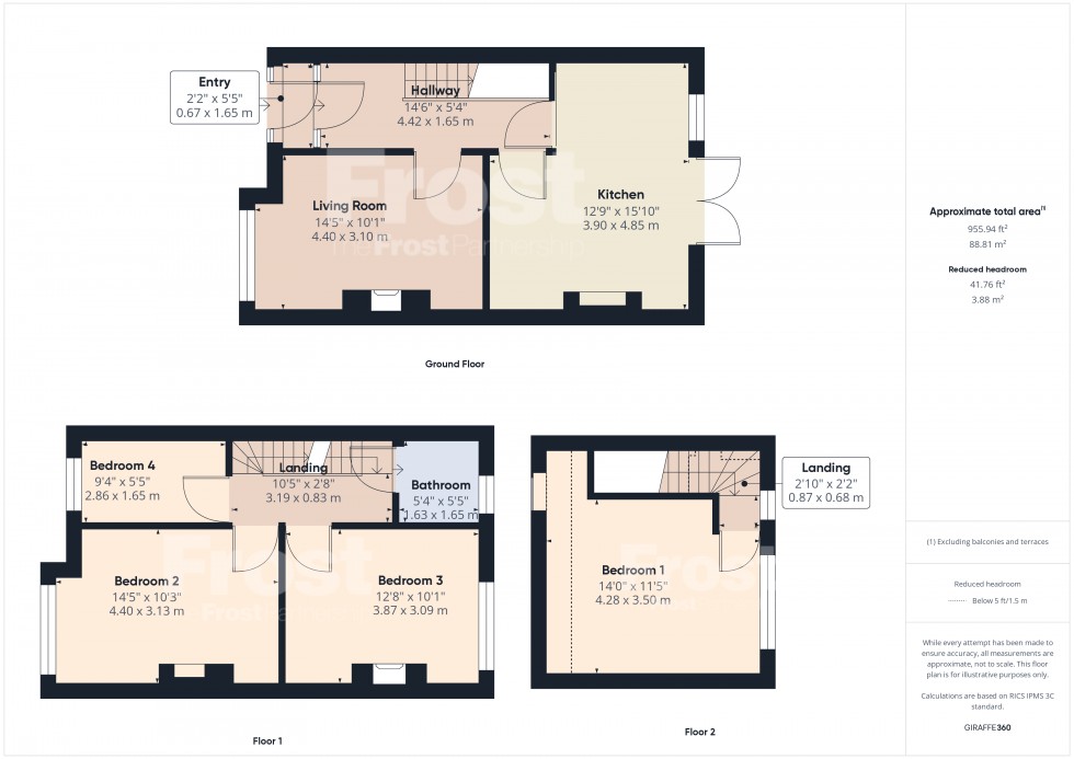 Floorplan for Feltham, Middlesex, TW13