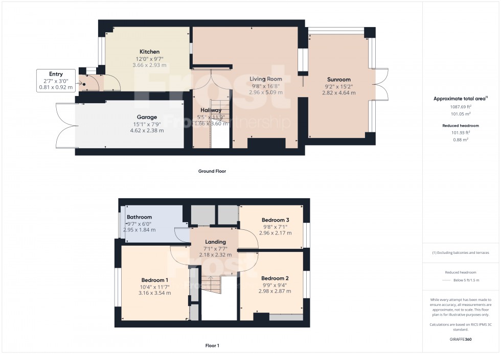 Floorplan for Feltham, , TW14