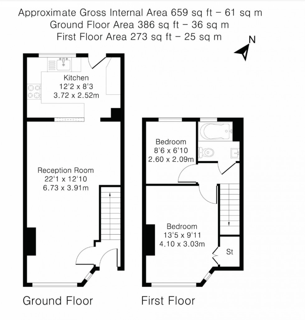 Floorplan for Feltham, Middlesex, TW13