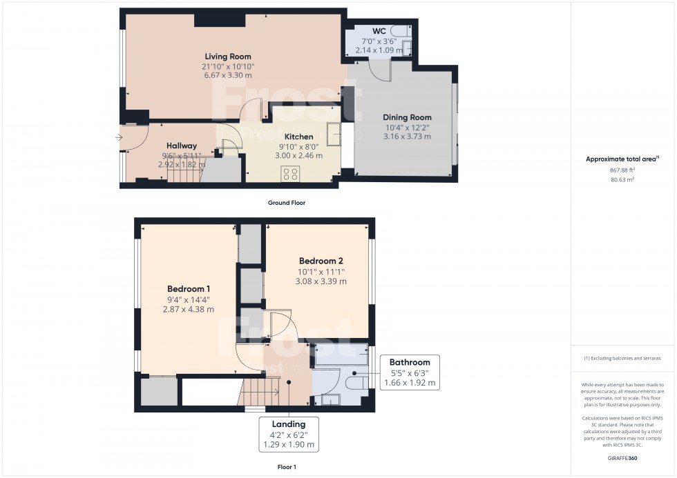 Floorplan for Feltham, Middlesex, TW13