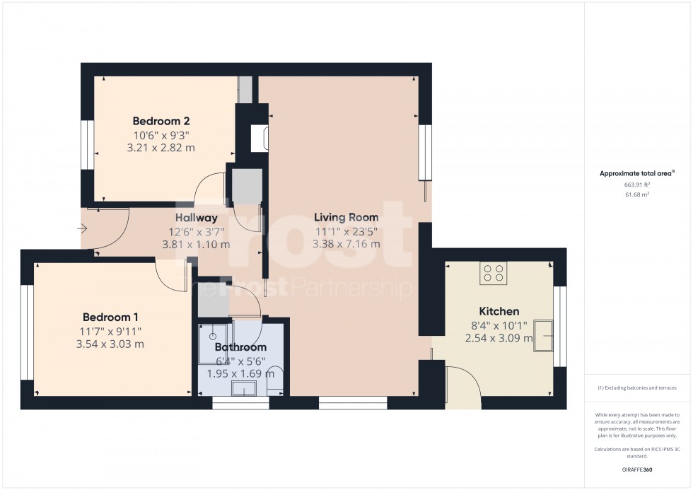 Floorplan for Feltham, Middlesex, TW14