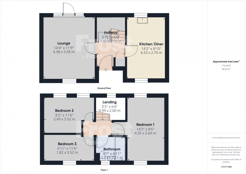 Floorplan for Feltham, Middlesex, TW14