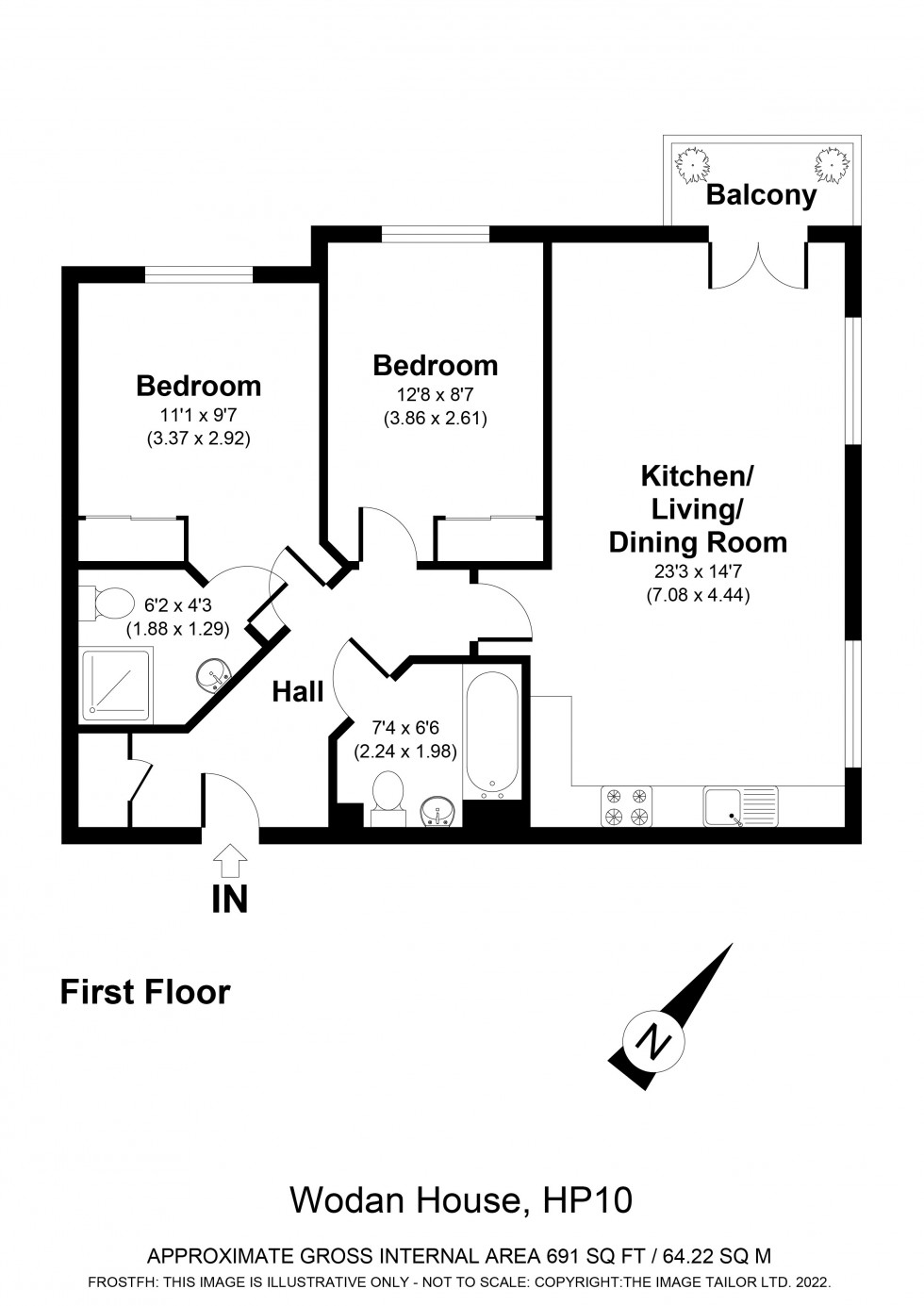 Floorplan for Loudwater, High Wycombe, HP10