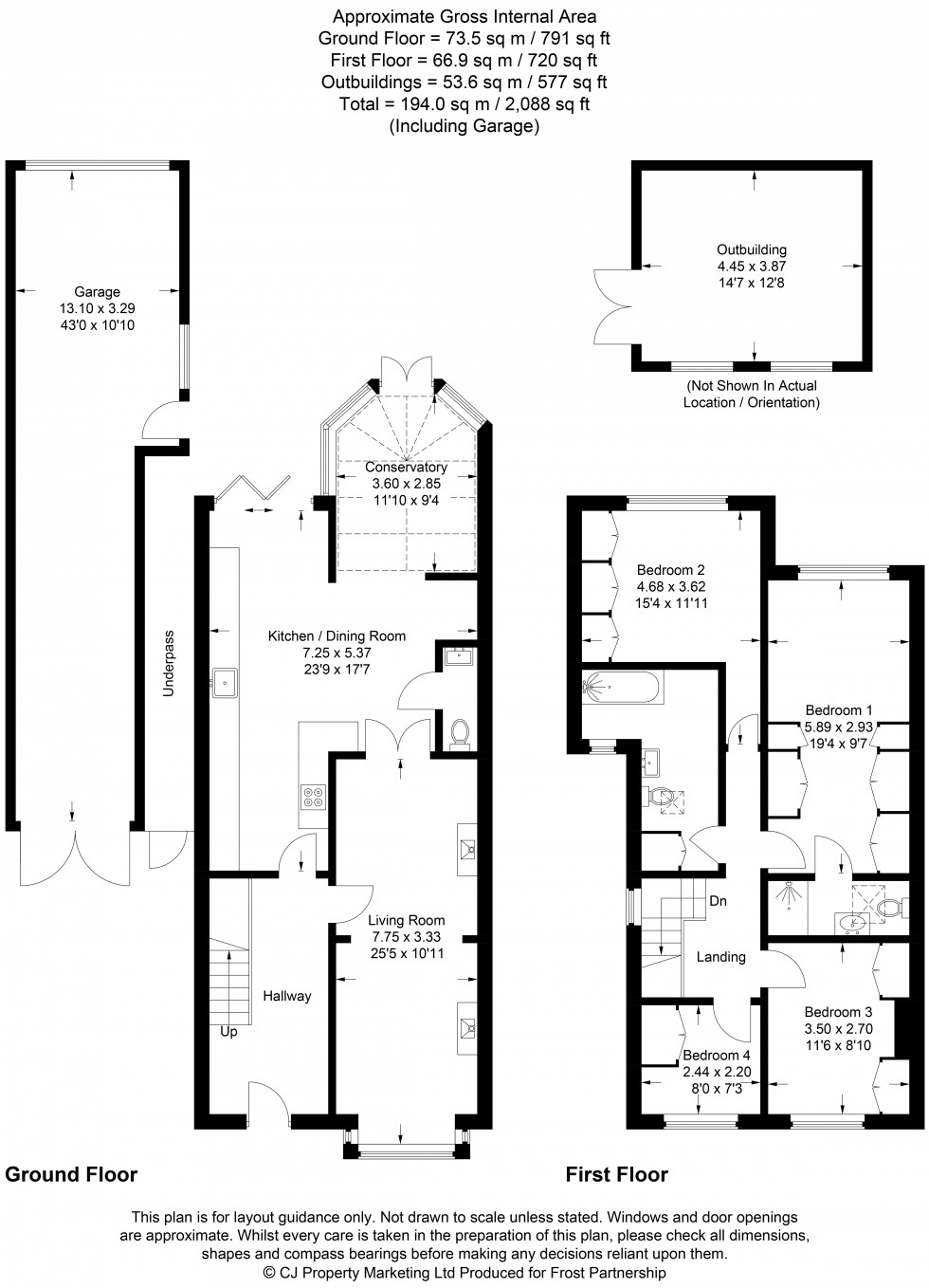 Floorplan for Flackwell Heath, High Wycombe, HP10