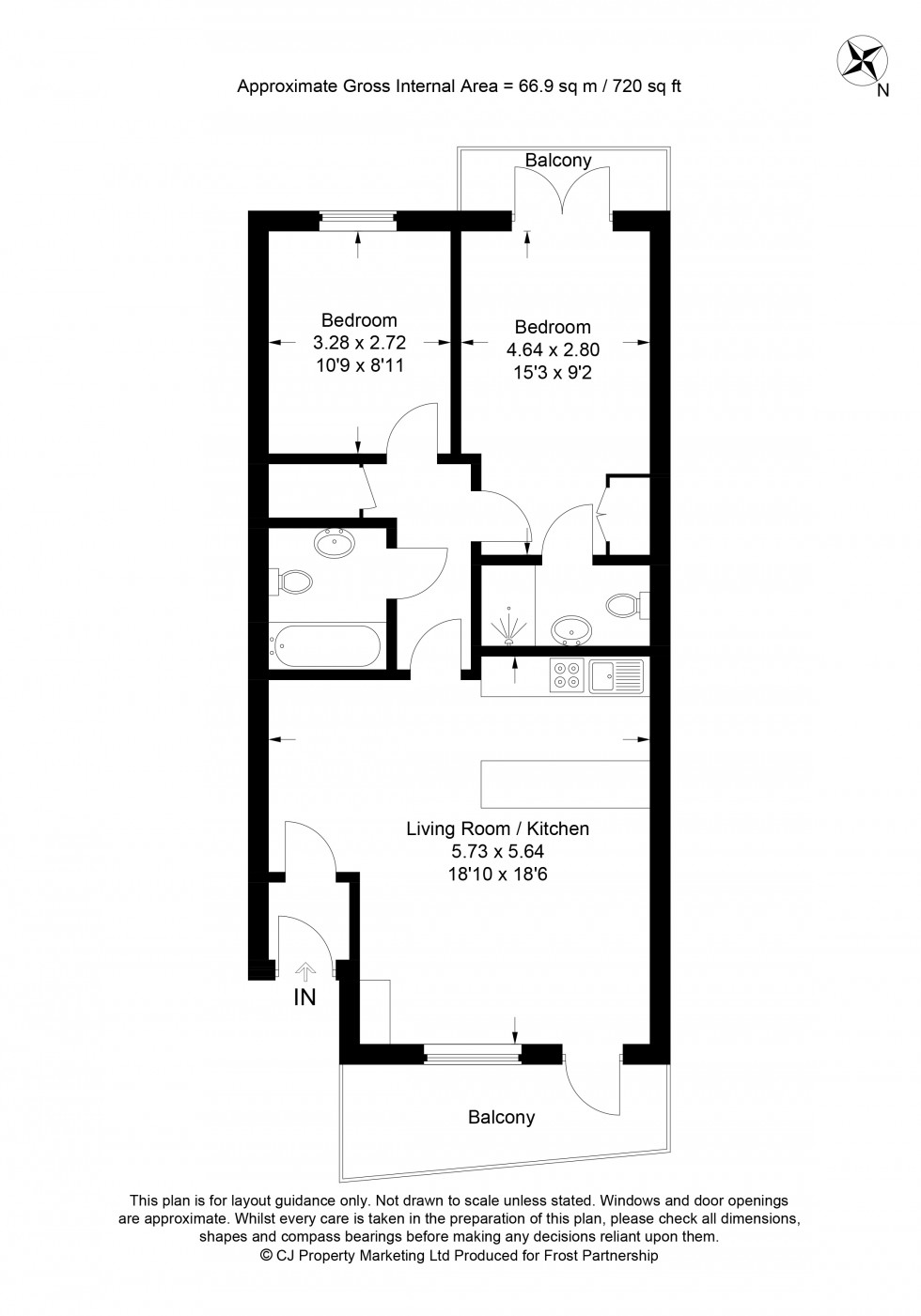 Floorplan for Kingsmead Road, High Wycombe, HP11