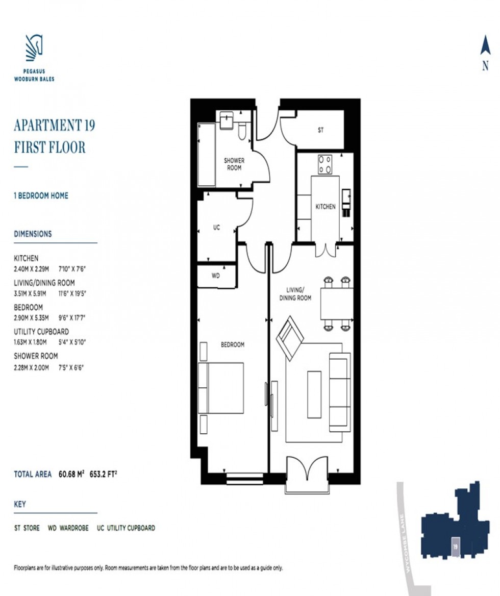 Floorplan for Wooburn Green, High Wycombe, HP10