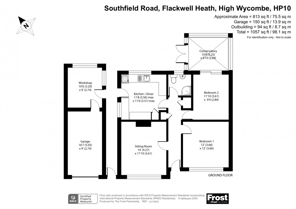 Floorplan for Flackwell Heath, High Wycombe, HP10