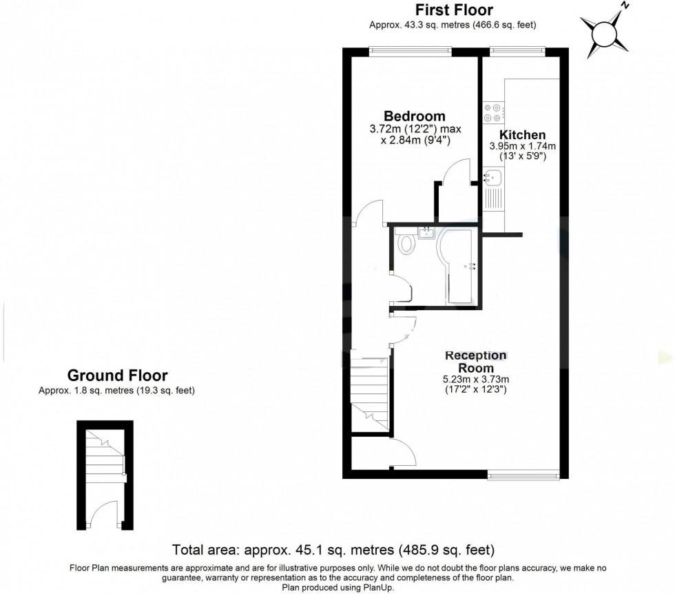 Floorplan for High Wycombe, Buckinghamshire, HP13