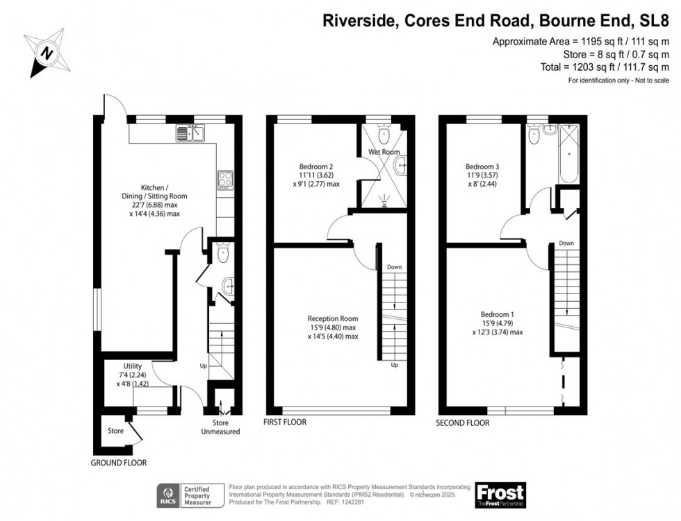 Floorplan for Cores End Road, Bourne End, SL8