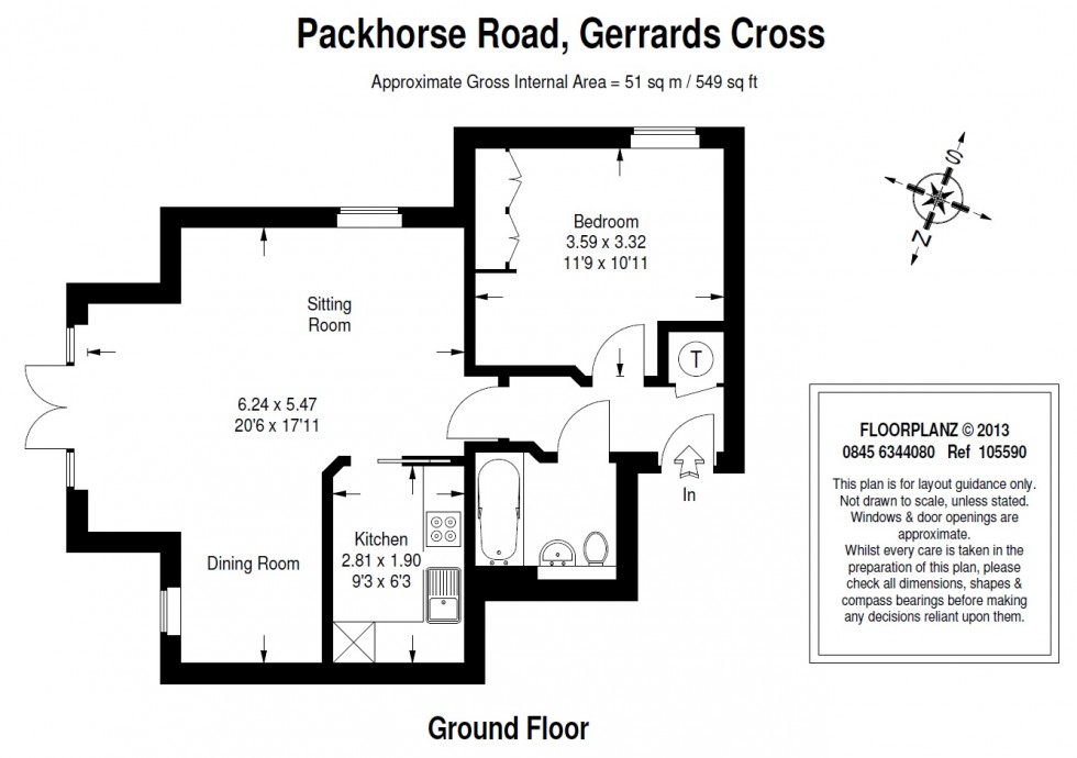 Floorplan for Gerrards Cross, Buckinghamshire, SL9