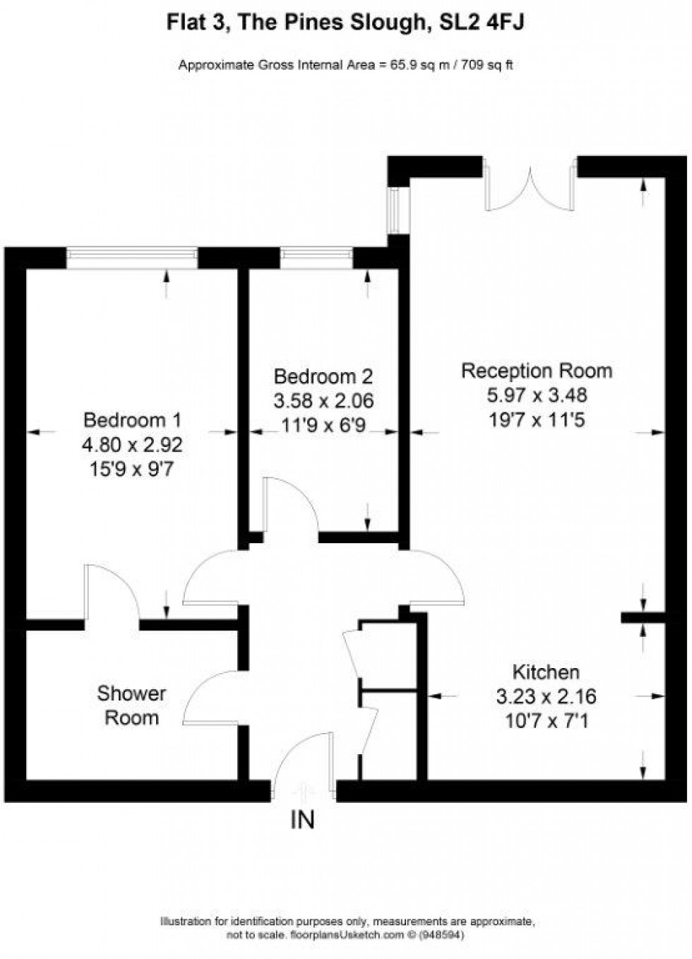 Floorplan for Wexham, Slough, SL2