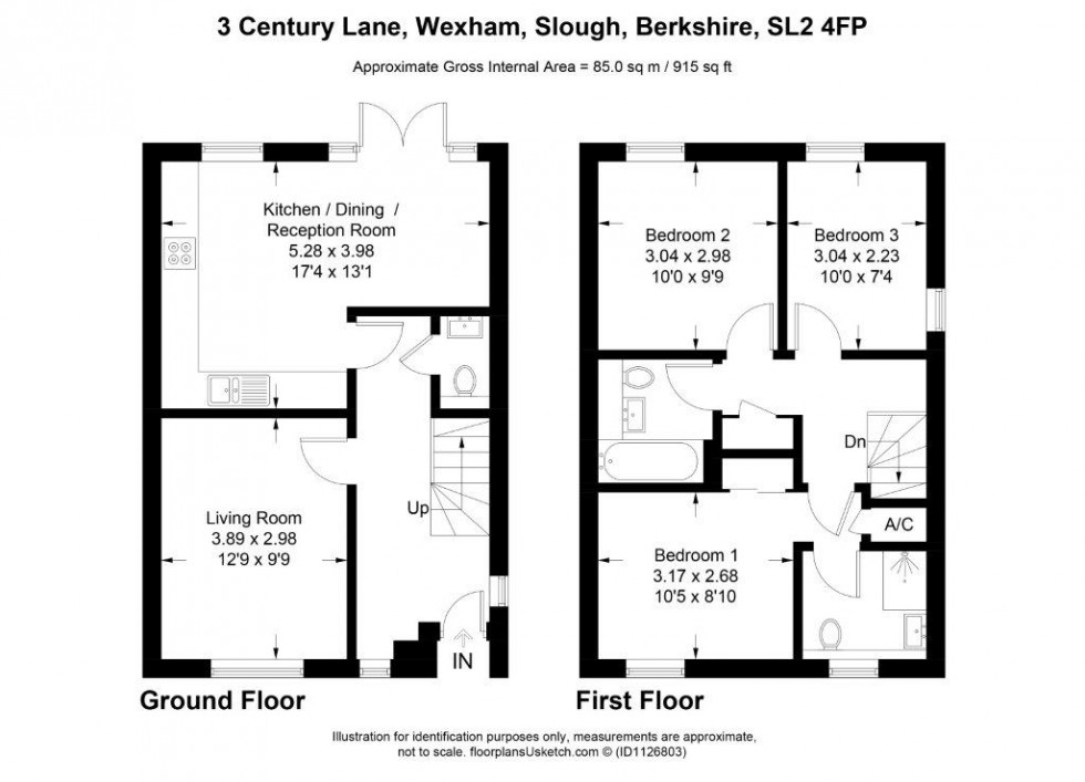 Floorplan for Wexham, Berkshire, SL2