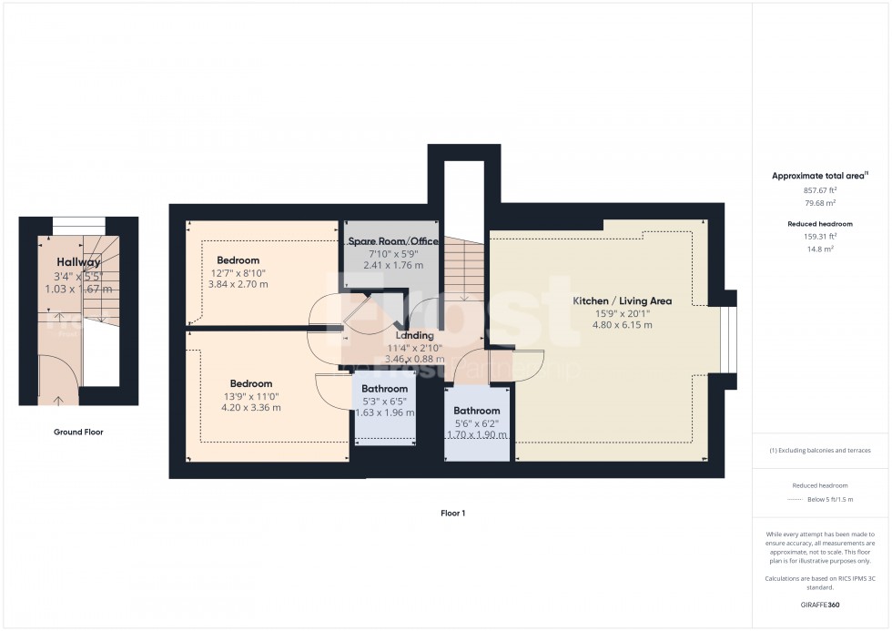 Floorplan for Staines-upon-Thames, Surrey, TW18