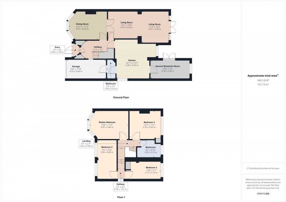 Floorplan for Staines-Upon-Thames, Middlesex, TW18