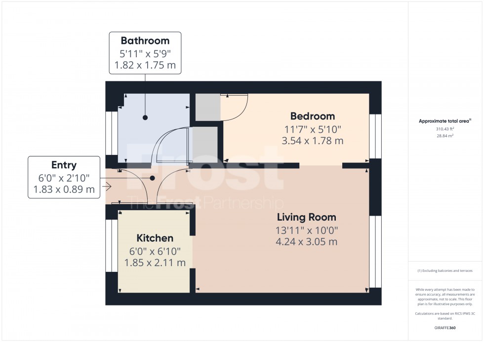 Floorplan for Staines-upon-Thames, Surrey, TW18