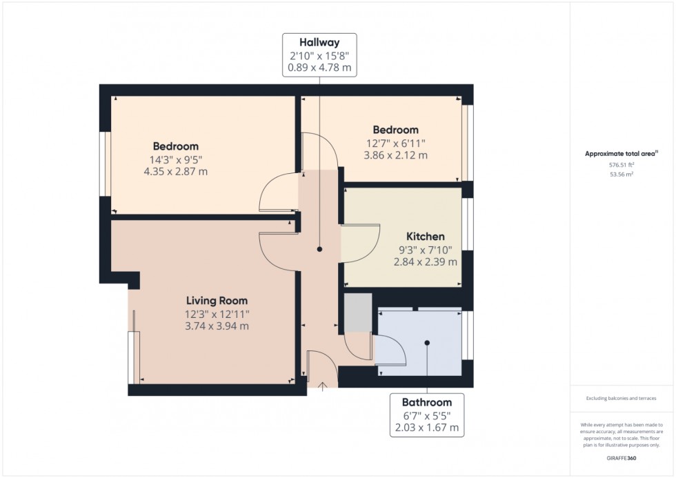 Floorplan for Staines-Upon-Thames, Middlesex, TW18