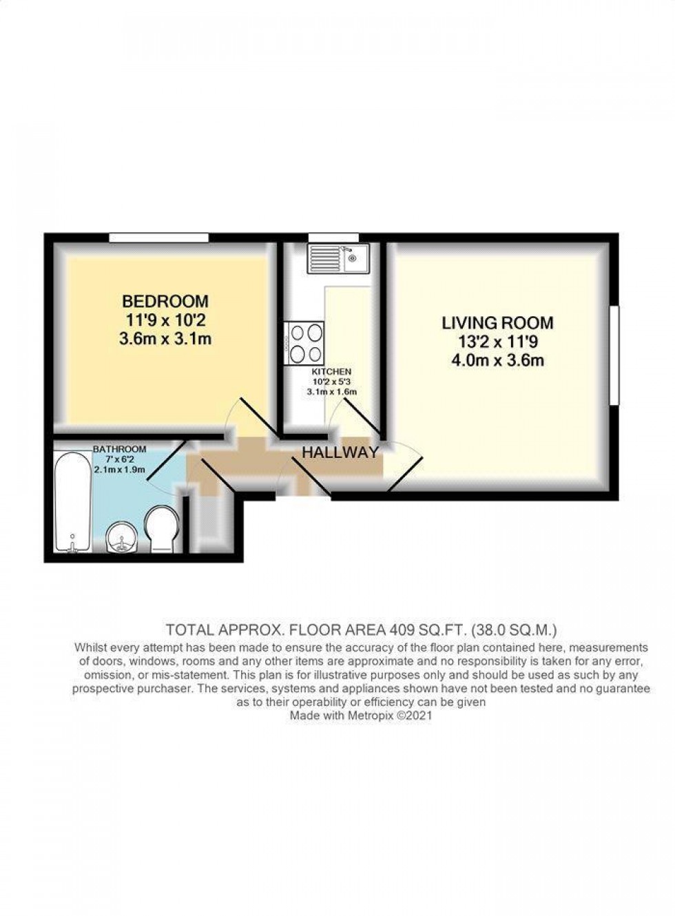 Floorplan for Staines-Upon-Thames, Middlesex, TW18