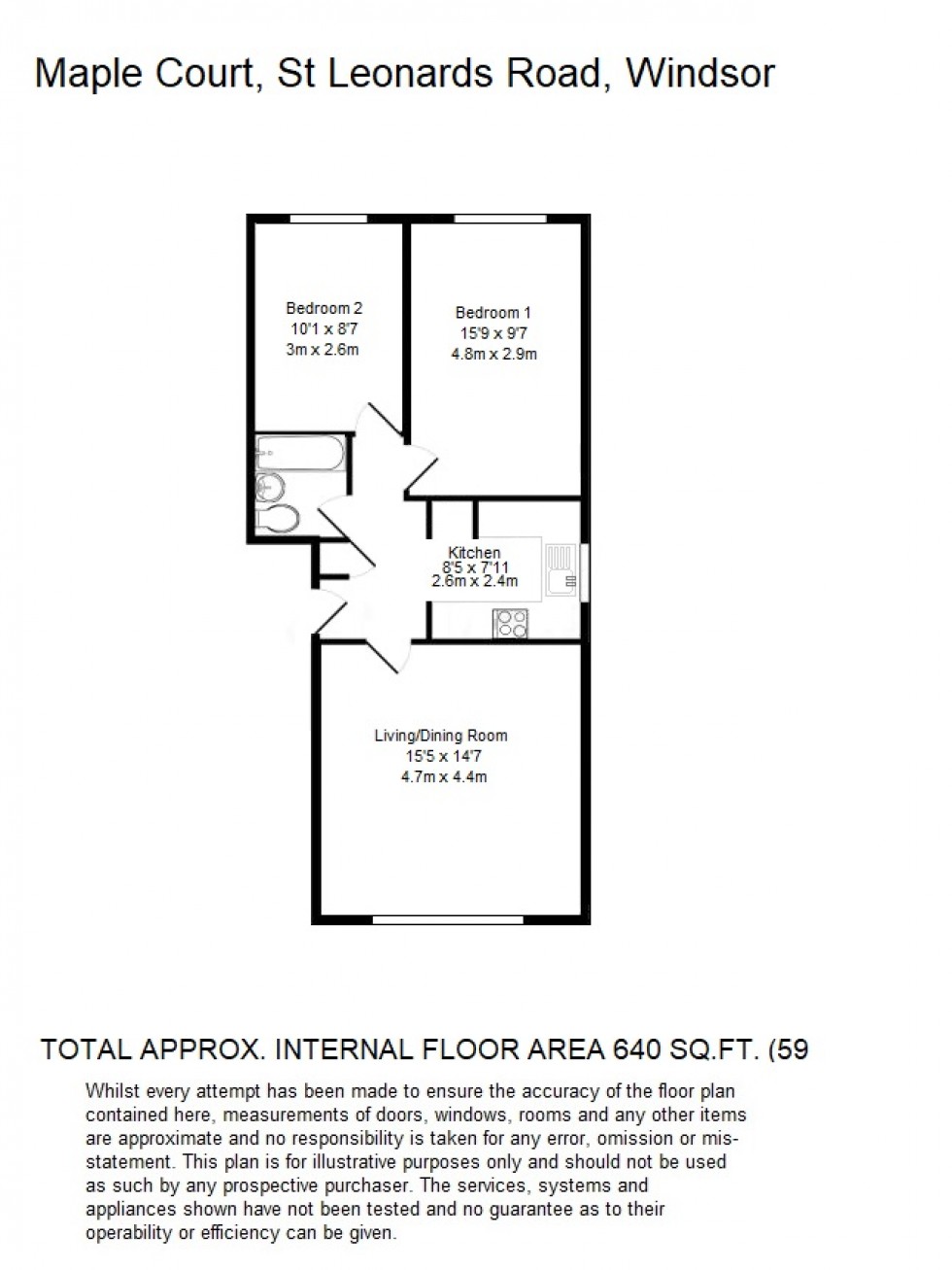 Floorplan for St. Leonards Road, Windsor, SL4