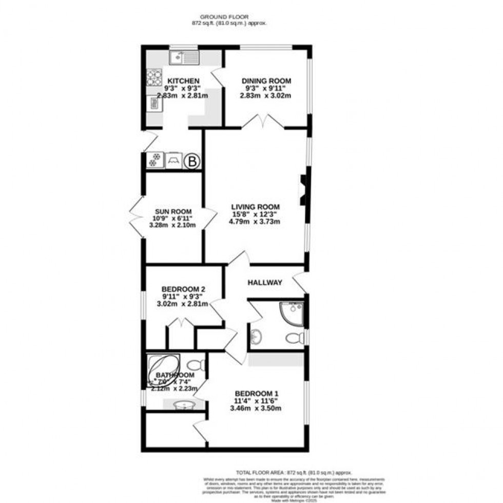 Floorplan for Lyne, Chertsey, KT16